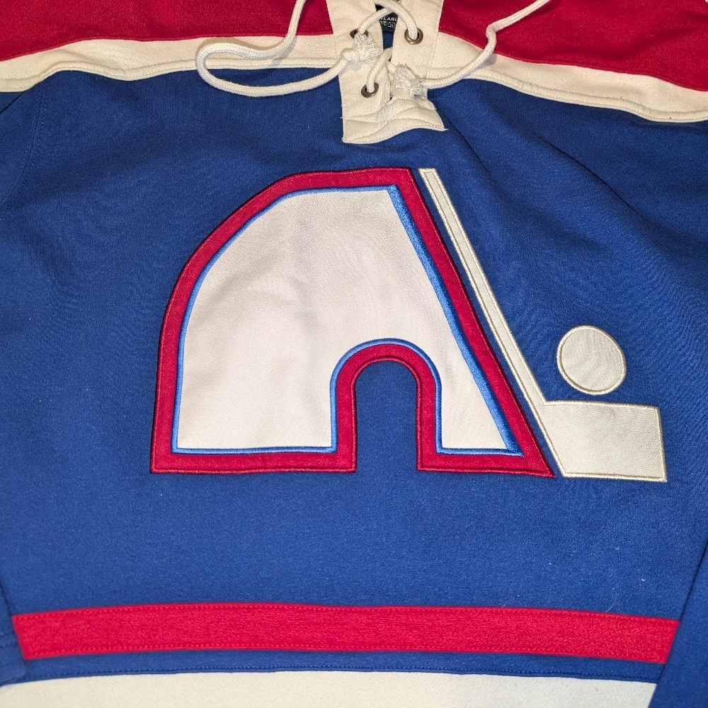 Quebec Nordiques/Avalanche 47 Lacer Hoodie Men's Xl Stitched Graphics - Picture 2 of 7